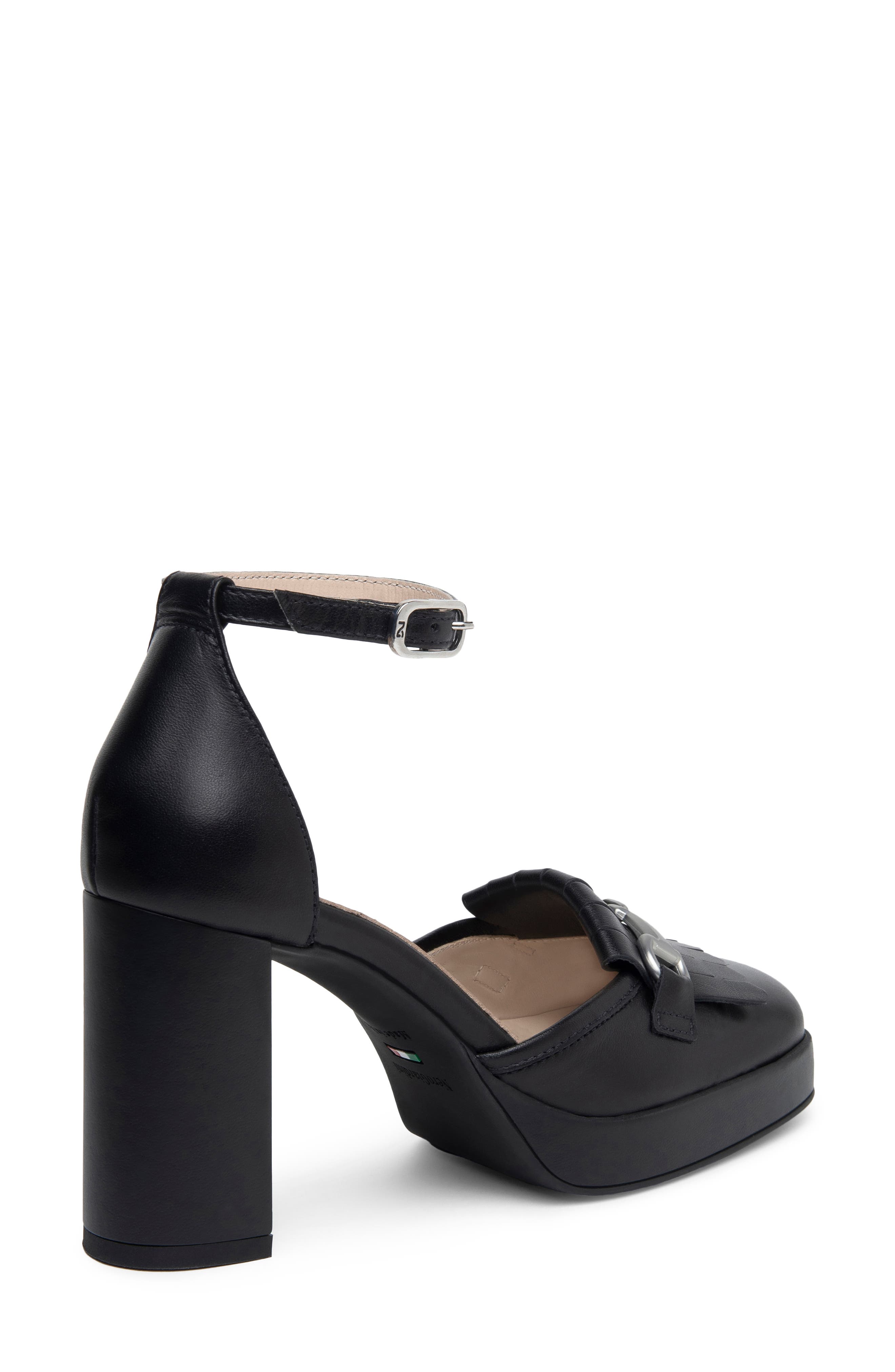 NeroGiardini Kiltie Ankle Strap Platform Pump, Alternate, color, 