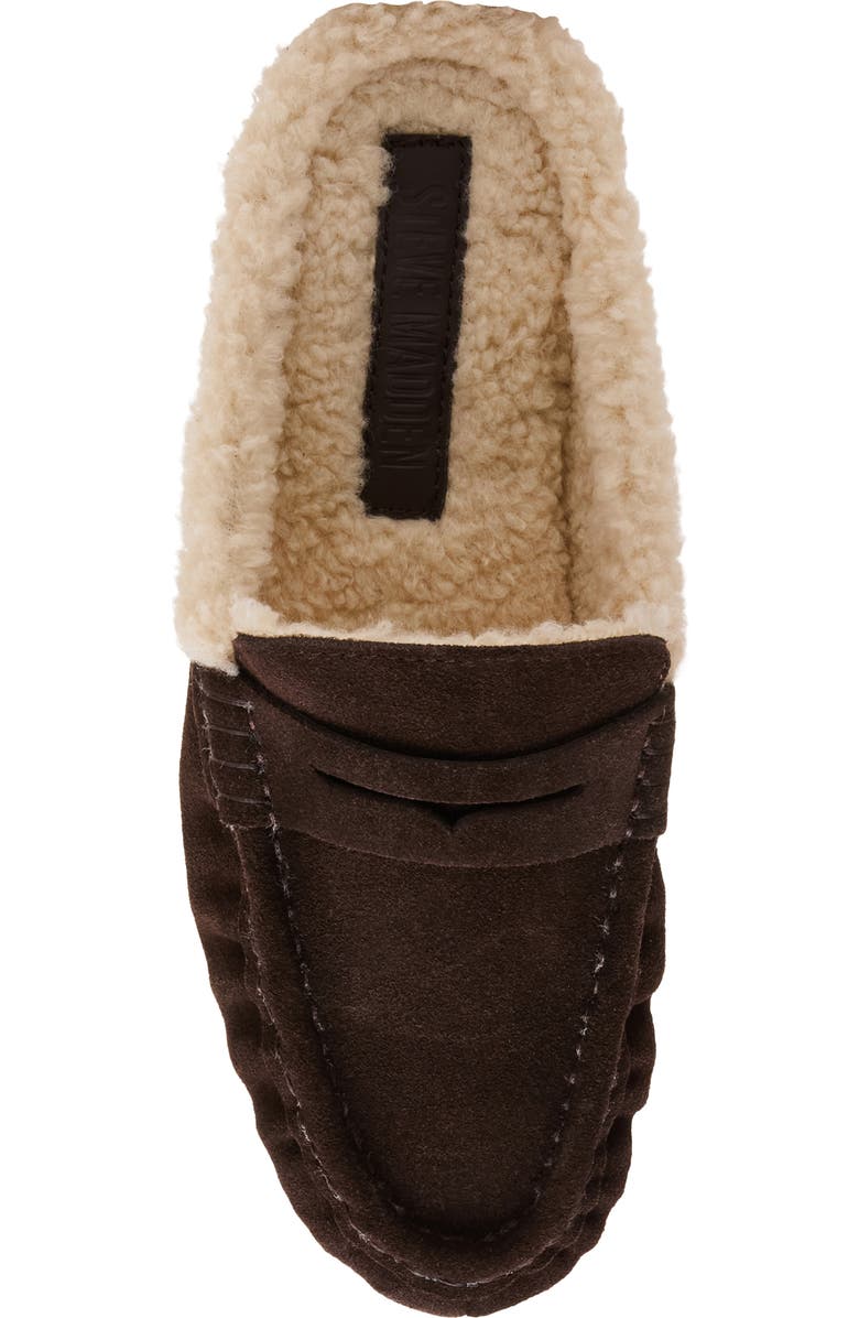 Steve Madden Rafe Faux Shearling Lined Mule, Alternate, color, Chocolate Brown Suede