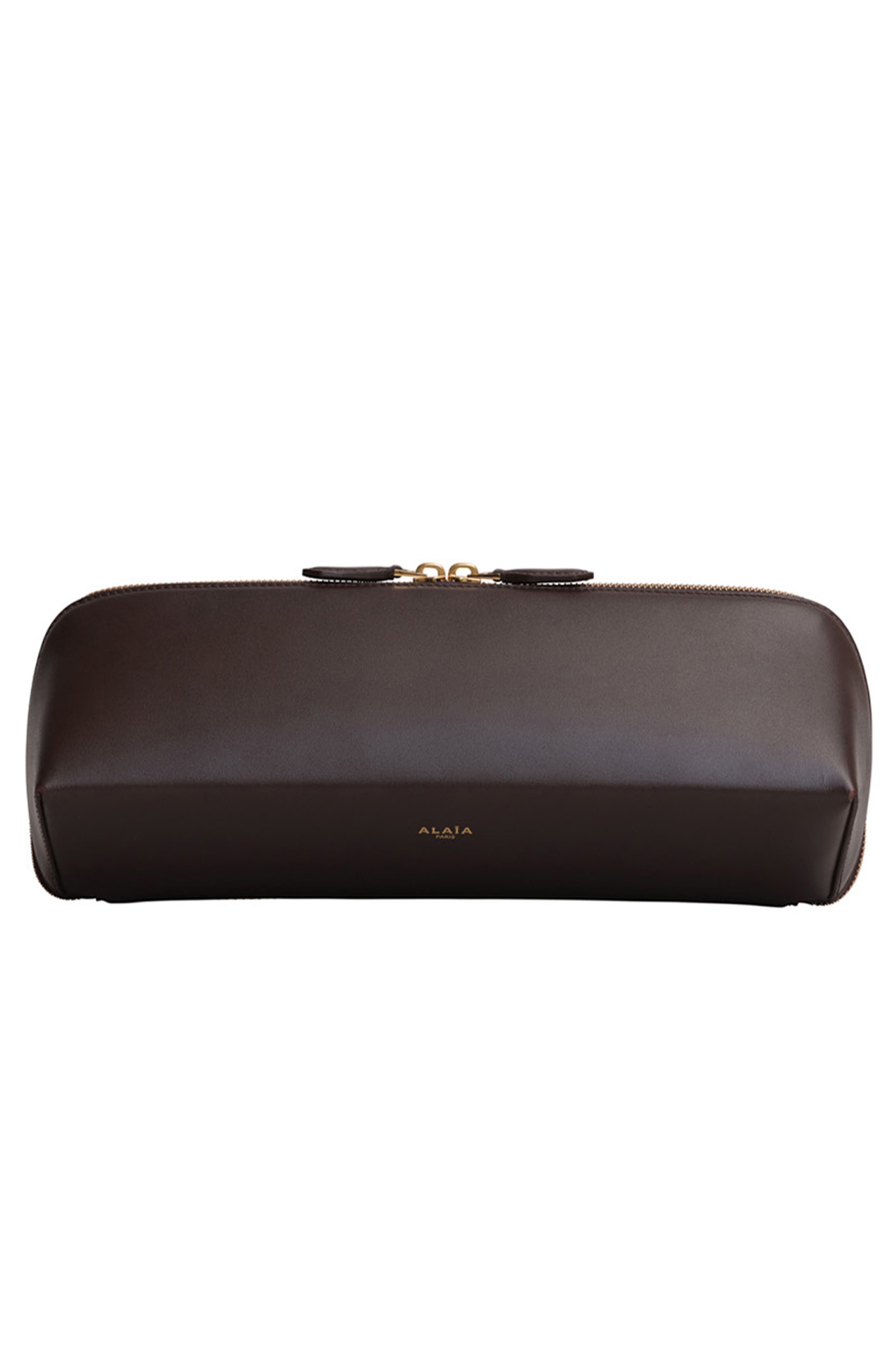 Delta Leather Clutch, Main, color, FEVE