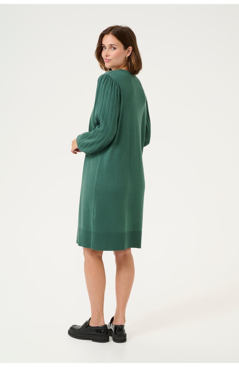 Kaffe Kalone Knit Round Neck Knee Length Dress, Alternate, color, Garden Topiary