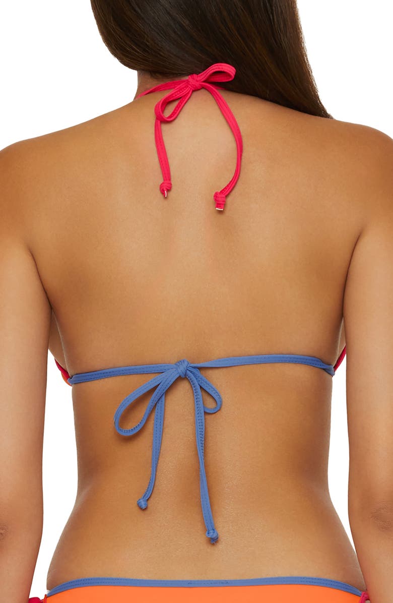 BCA by Rebecca Virtue Block Party Triangle Bikini Top, Alternate, color, Tangerine