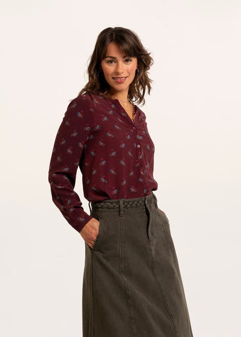 Arabelle V-neck Button Down Blouse