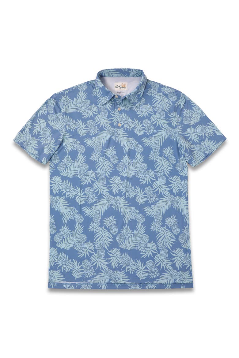 Pineapple Palm Polo, Main, color, RIVIERA