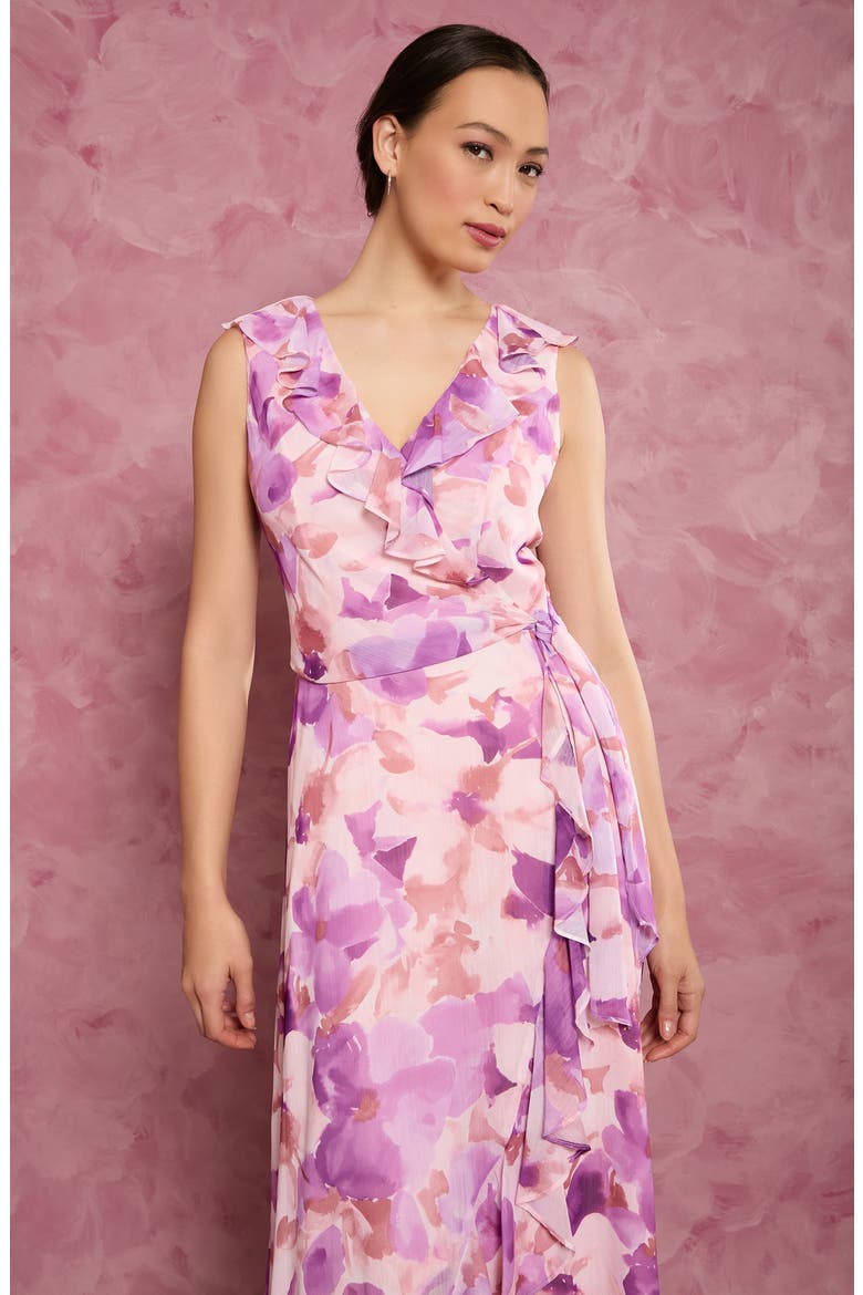Ruffle Maxi Dress, Alternate, color, SOFT WHITE/ LIGHT BLUSH