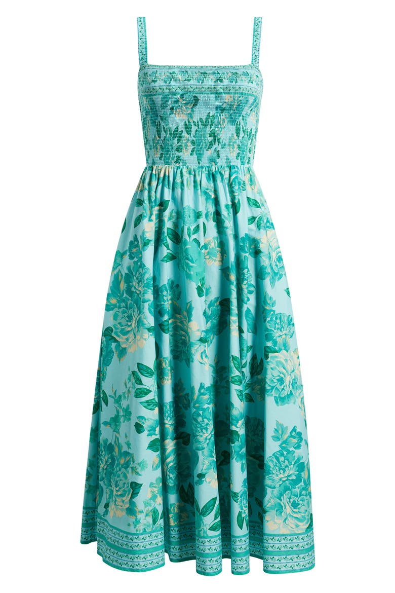 Print Midi Dress, Alternate, color, MINT