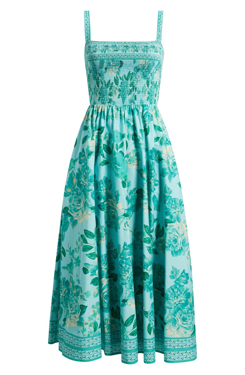 FLYING TOMATO Print Midi Dress, Alternate, color, Mint