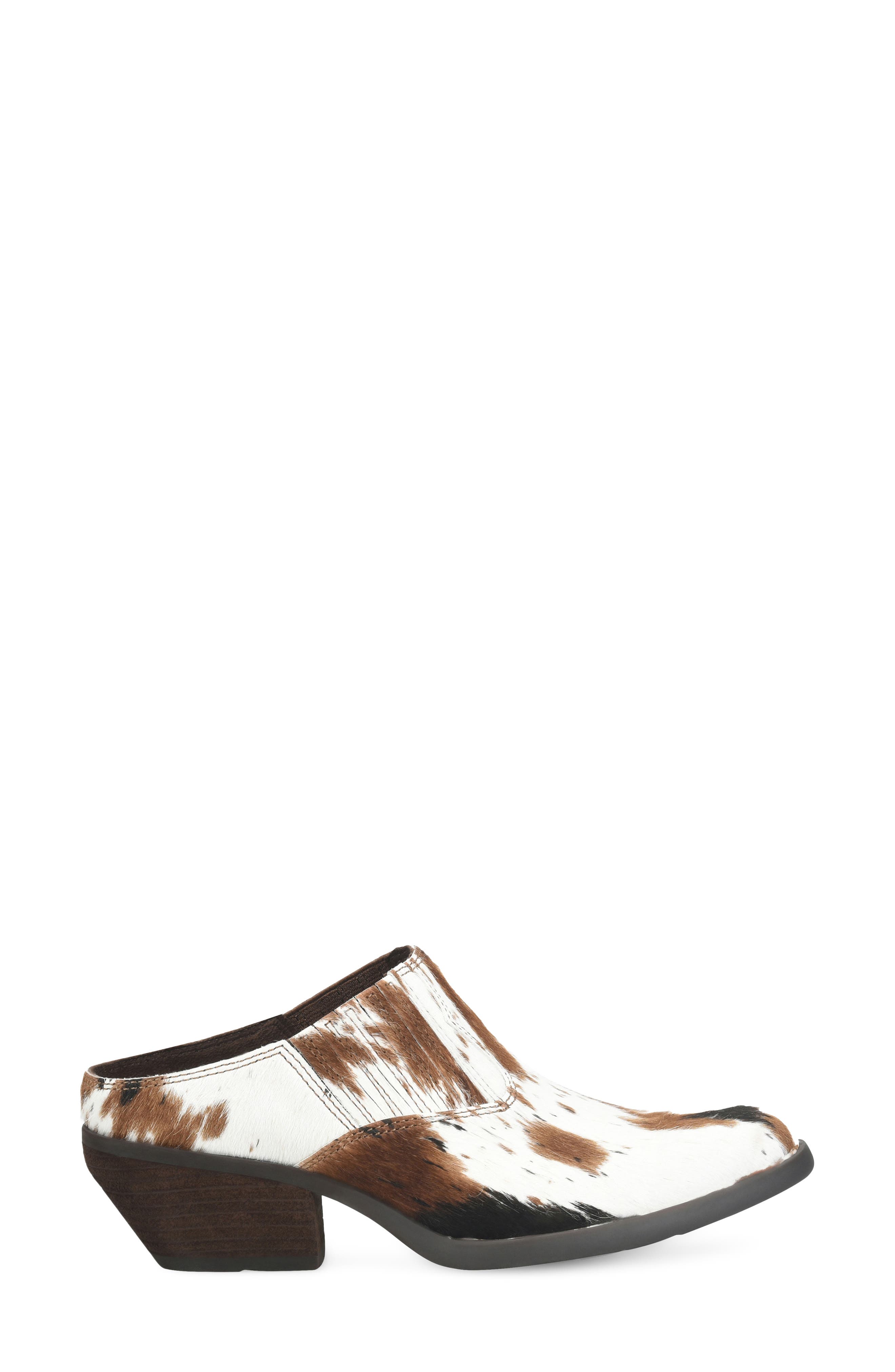 Monikah Leather Mule, Alternate, color, OFF WHITE CALF HAIR