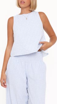 Petal & Pup Jillian Gingham Tank & Wide Leg Pants Set
