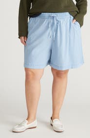 Universal Standard Perfect Stretch Tencel™ Lyocell Chambray Shorts