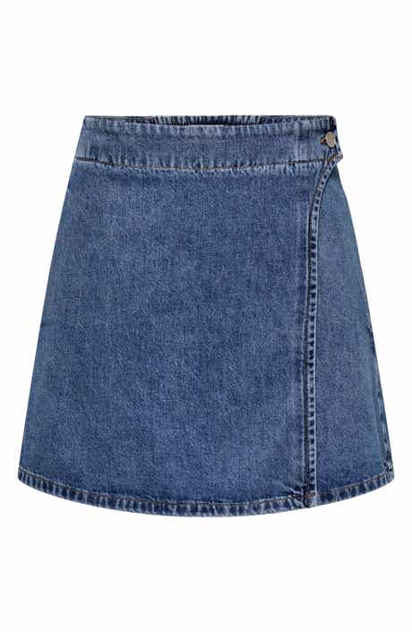 Only Onlthea Wrap Denim Skirt