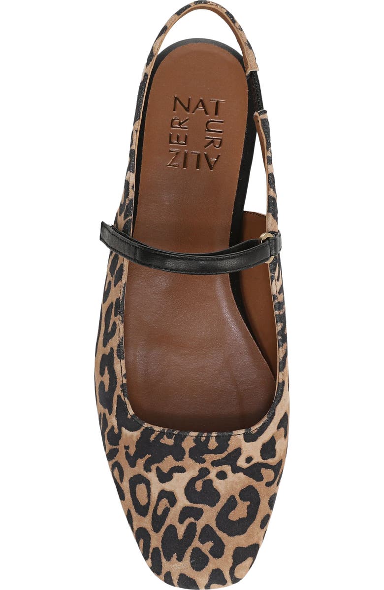 Naturalizer Connie Slingback Mary Jane Flat, Alternate, color, Leopard Print