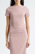 Vince Smocked Gingham T-Shirt