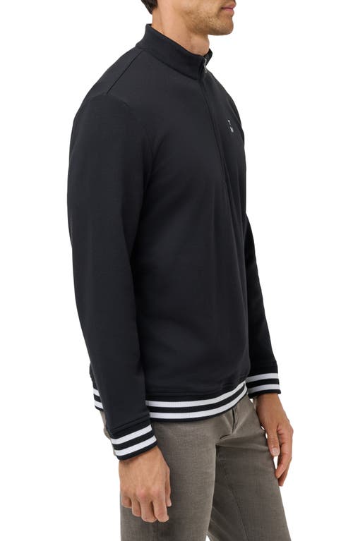 Travismathew Happier Hour Quarter Zip Top In Black