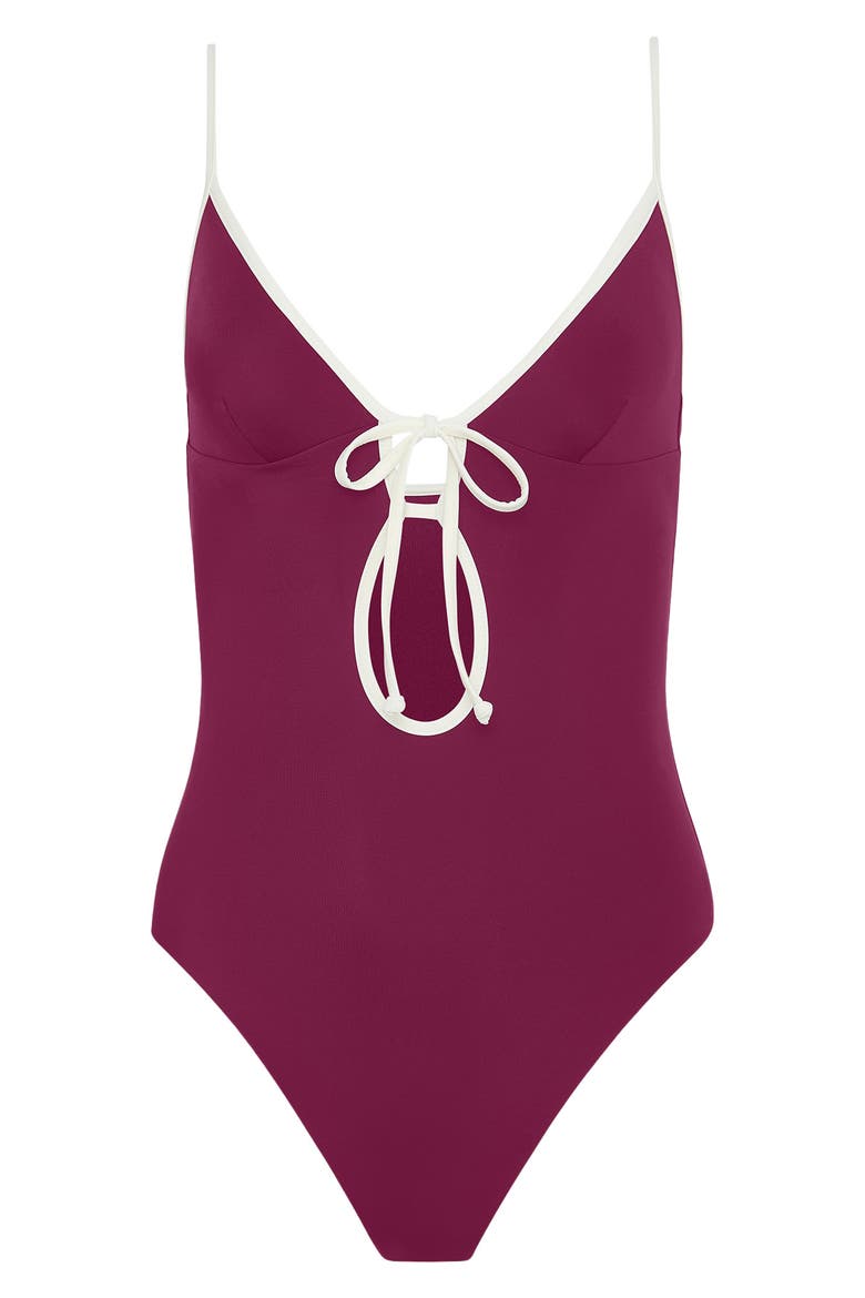 Soleil One-Piece Swimsuit, Alternate, color, ANEMONE