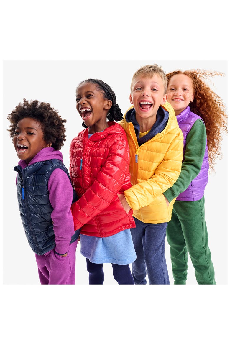 Kids' Lightweight Water Repellent Puffer Jacket, Alternate, color, CHERRY