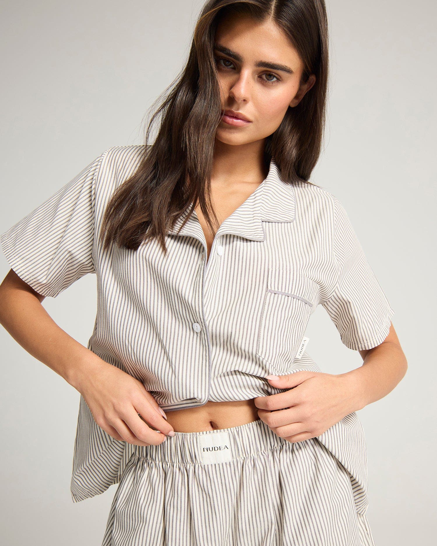 selected Dove Grey Stripe