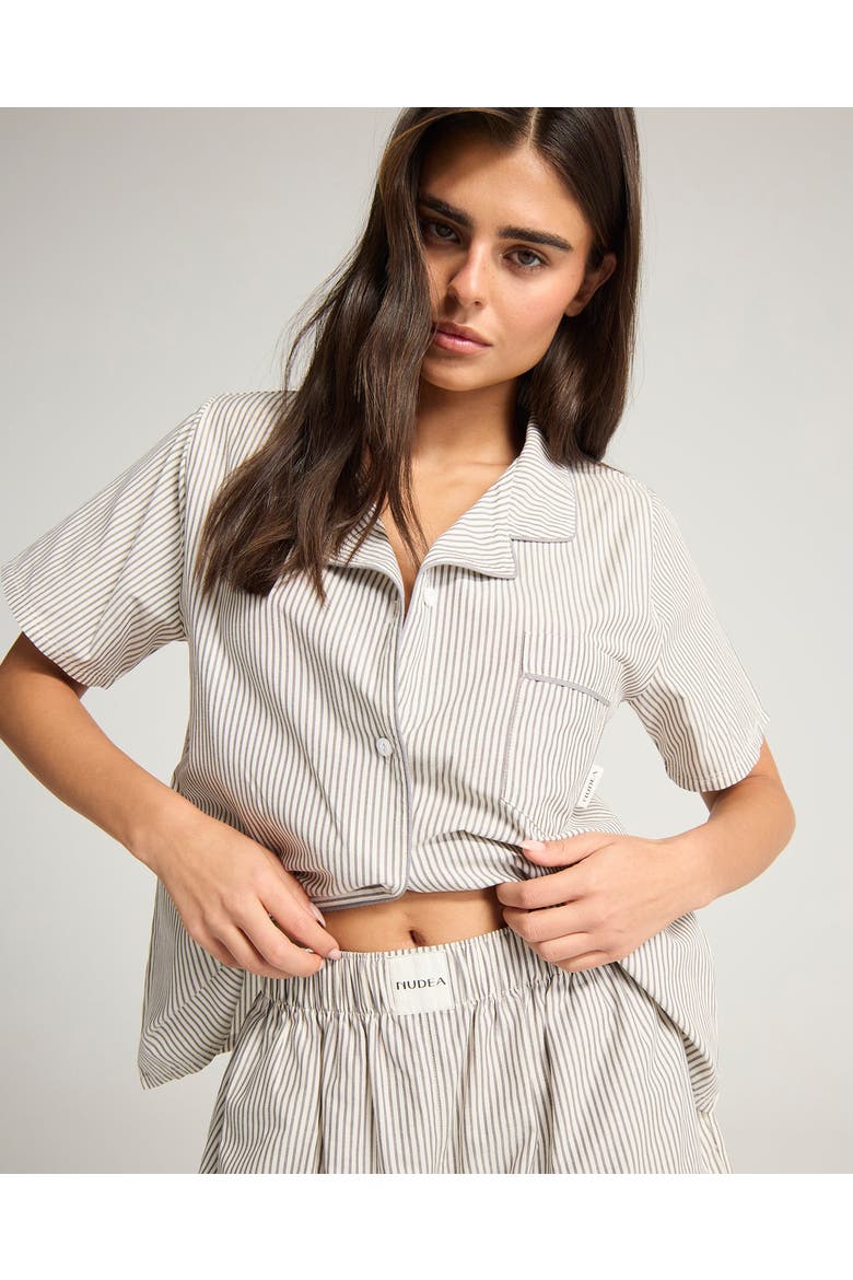 The Short PJ Set, Main, color, Dove Grey Stripe