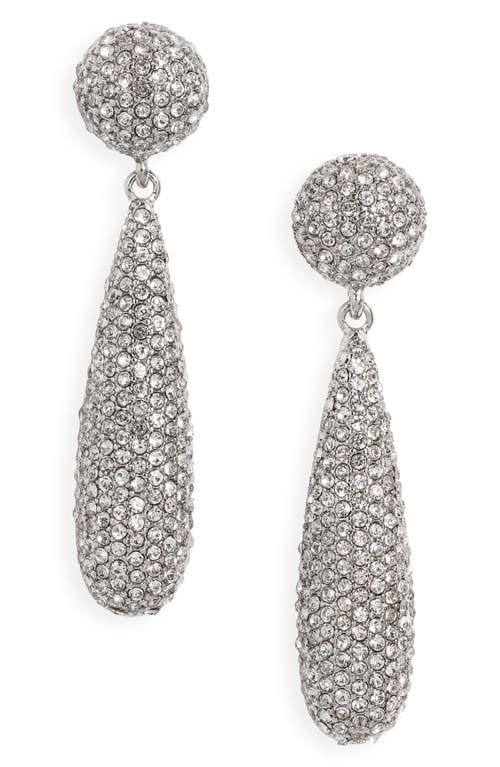 Kenneth Jay Lane Pavé Teardrop Earrings In Metallic