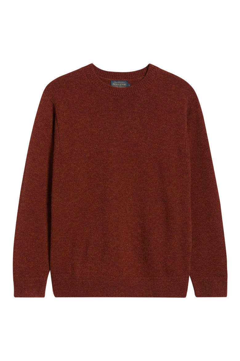 Wool Crewneck Sweater, Alternate, color, DARK RED HEATHER