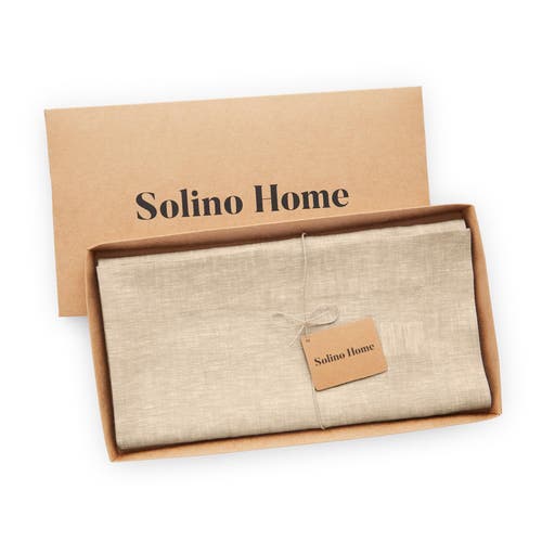 Solino Home Linen Table Throw In Brown