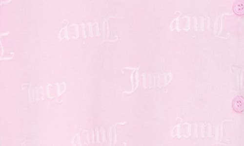 Juicy Couture Logo Short Sleeve Top & Pants Pajamas In Pink