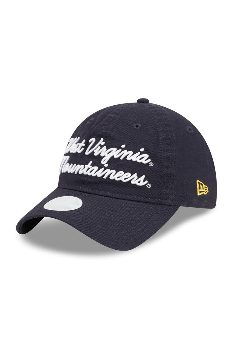 Women's New Era Navy West Virginia Mountaineers Script 9TWENTY Adjustable Hat, Alternate, color, Navy