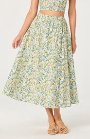 ASTR the Label Wylda Floral Print Maxi Skirt