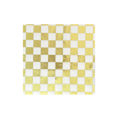 Checkered Cocktail Napkins