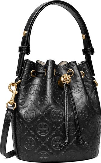 Tory Burch Mini T Monogram Debossed Bucket Bag | Nordstrom