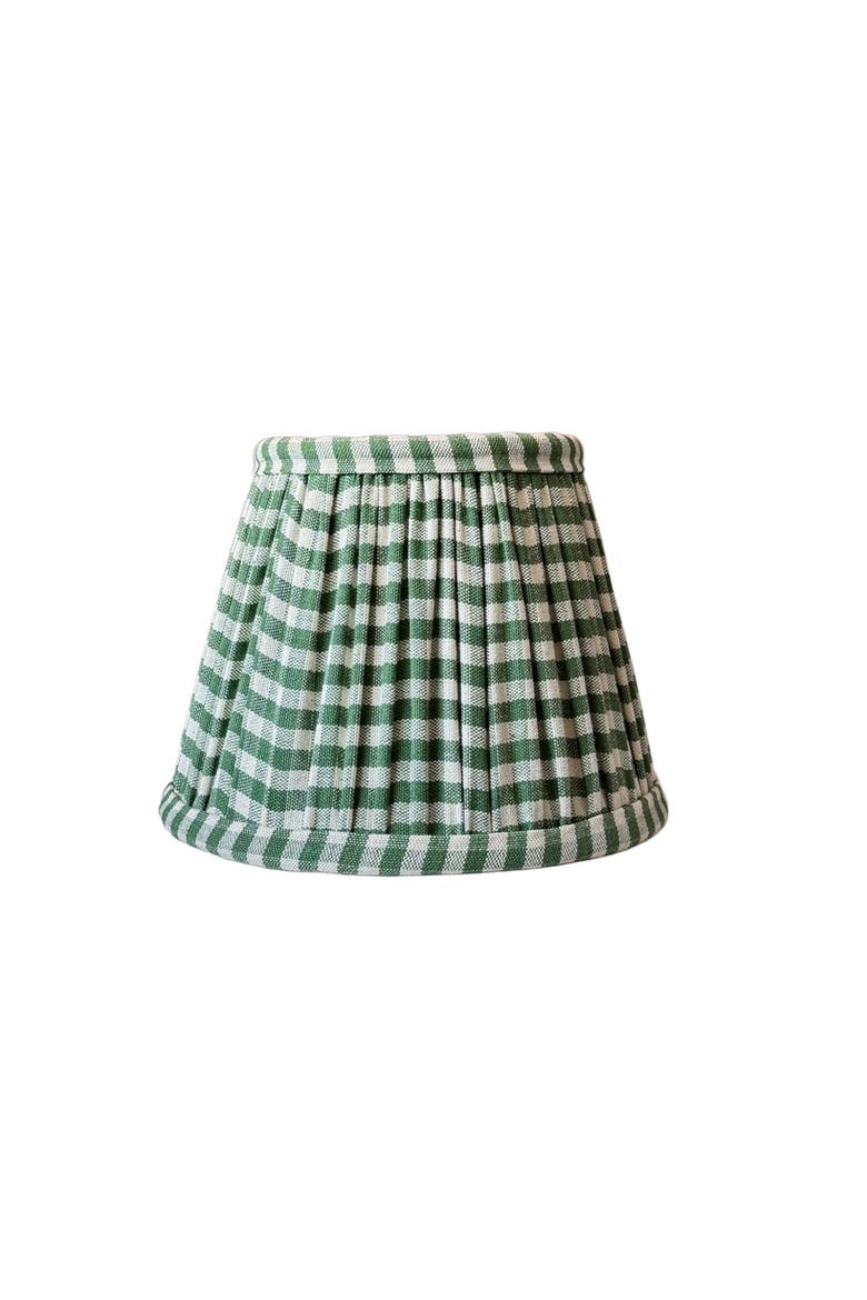 Gingham Empire Shade, Main, color, Olive