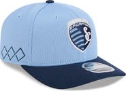 New Era Men's New Era Sky Blue/Navy Sporting Kansas City 2025 Jersey Hook 9SEVENTY Stretch-Snap Hat