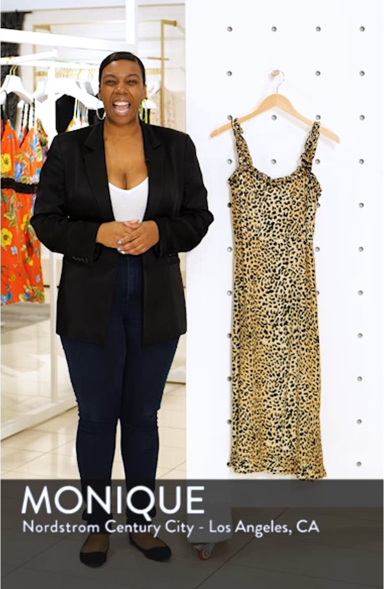 Noemie Animal Print Midi Dress, sales video thumbnail