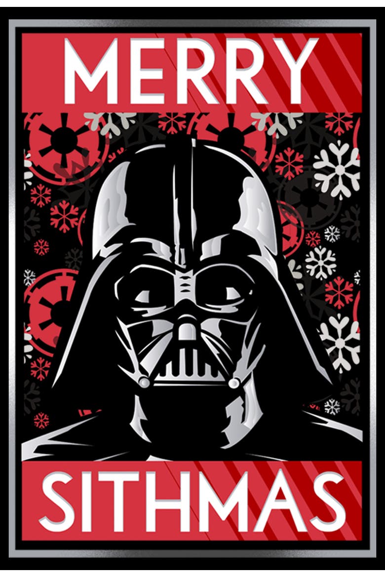 Men's Star Wars Christmas Sithmas Darth Vader  Graphic T-Shirt, Alternate, color, Black