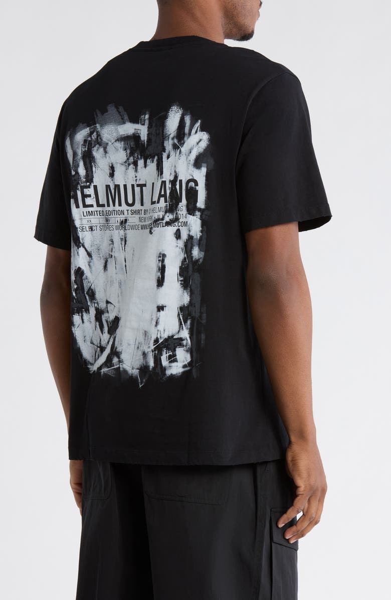 Helmut Lang Scribble Cotton Graphic T-Shirt, Alternate, color, Black/ White
