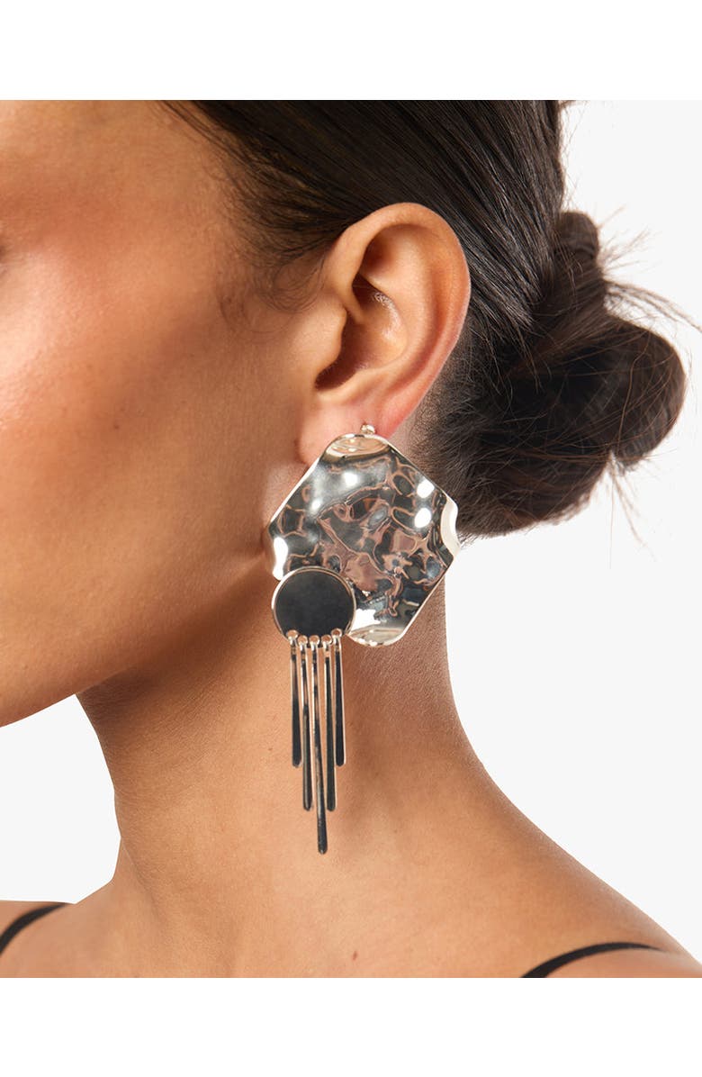 WeWoreWhat Plate Fringe Earring, Alternate, color,