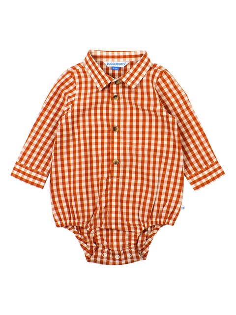 Baby Boys Long Sleeve Button Down Bodysuit