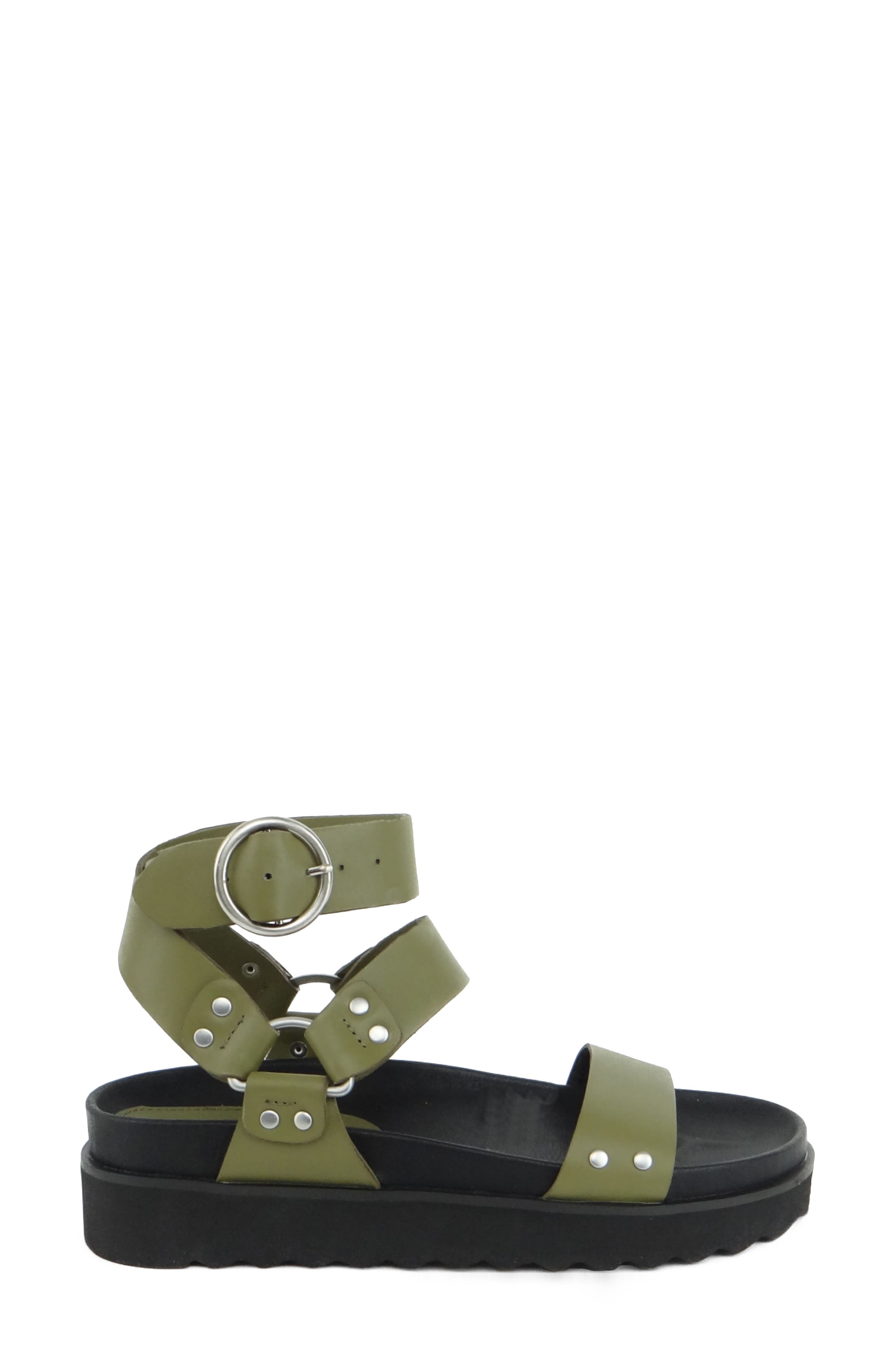 Burt Platform Sandal, Alternate, color, ARMY GREEN