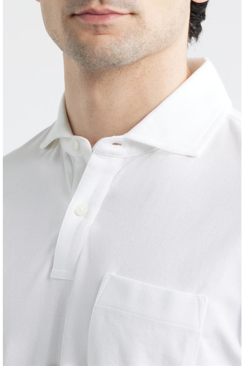 Everyday Piqué Pocket Polo, Alternate, color, WHITE