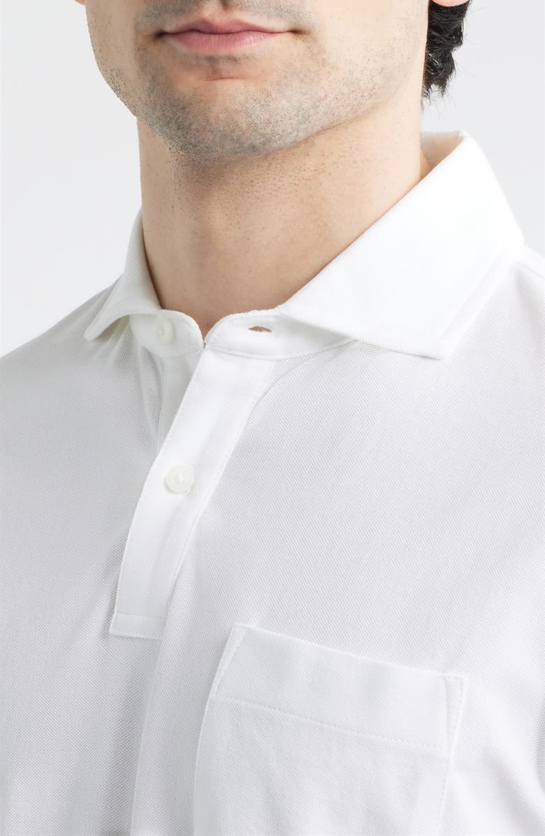 Peter Millar Everyday Piqué Pocket Polo, Alternate, color, White