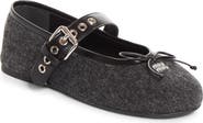 Miu Miu Virgin Wool Flannel Mary Jane Ballet Flat