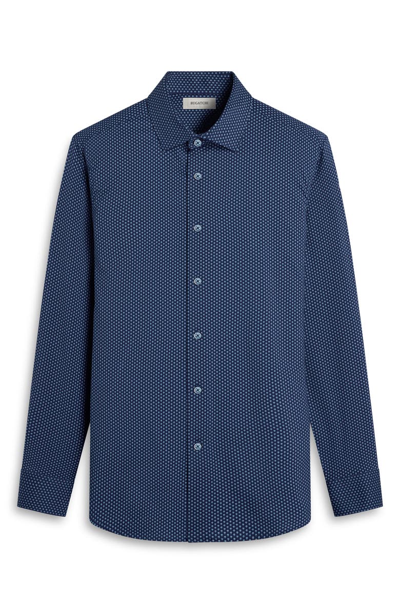 Bugatchi James OoohCotton<sup>®</sup> Floral Button-Up Shirt, Alternate, color, Night Blue