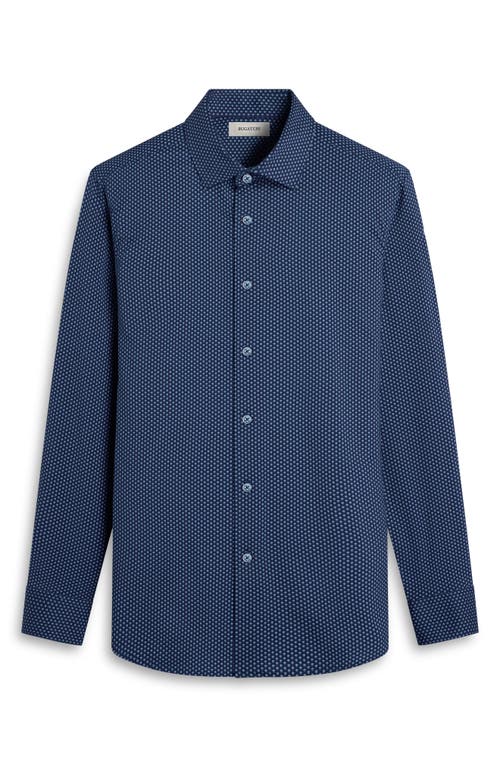 Bugatchi James Ooohcotton® Floral Button-up Shirt In Blue