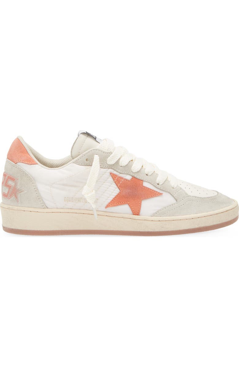 Golden Goose Ball Star Mixed Media Low Top Sneaker, Alternate, color, Yellow/ Grey/ Coral/ White
