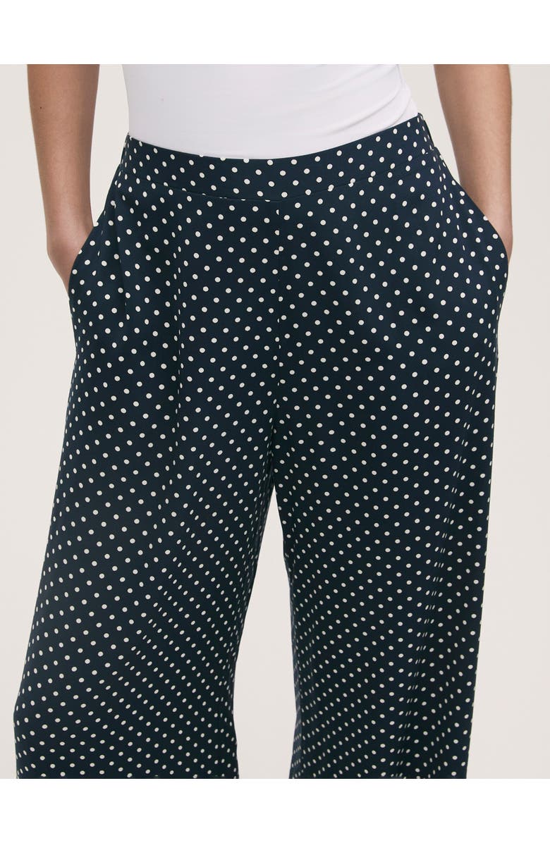 Finery London Nat Viscose Wide Leg Trousers, Alternate, color, Navy Spot