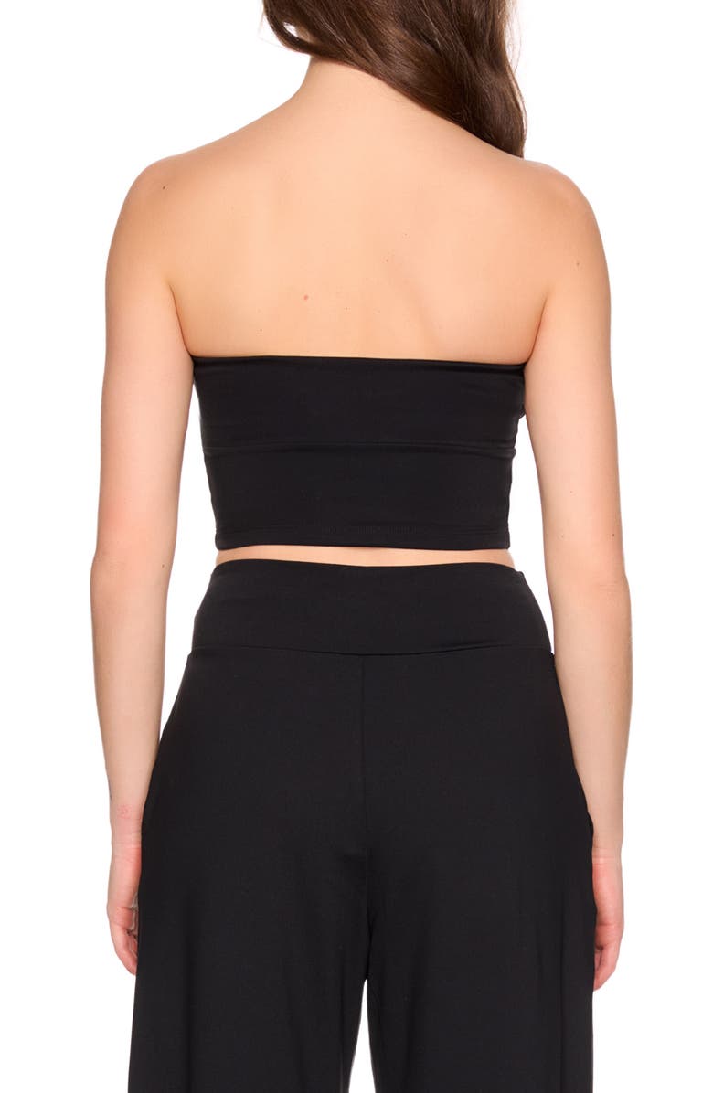 Susana Monaco Cinched Cutout Tube Top, Alternate, color, Black