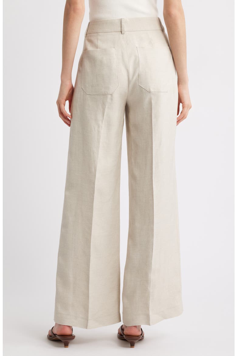 Le Slim Palazzo High Waist Wide Leg Pants, Alternate, color, FLAX