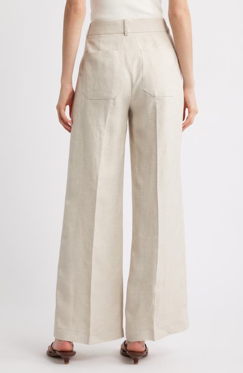 Frame Le Slim Palazzo High Waist Wide Leg Pants In Neutral