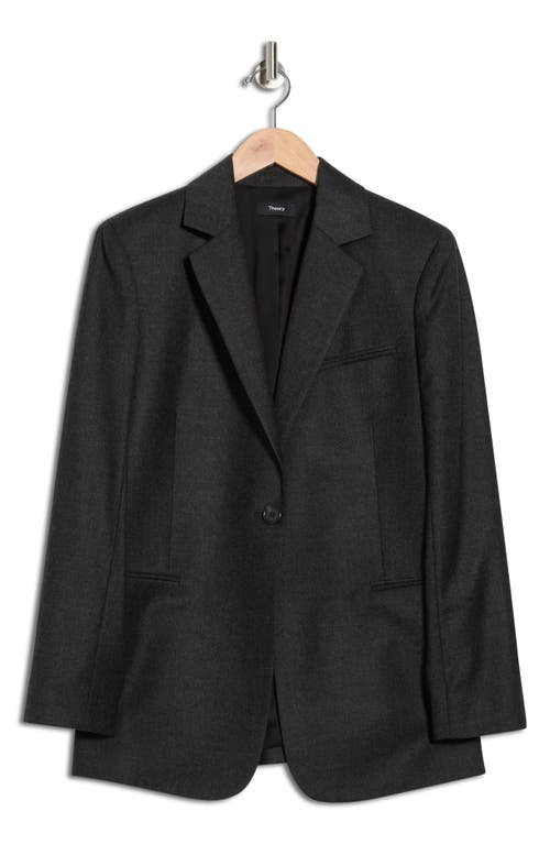 Theory Sleek Virgin Wool Blazer In Black