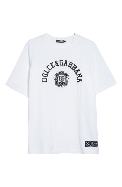 Logo Crest Embroidered Cotton T-Shirt