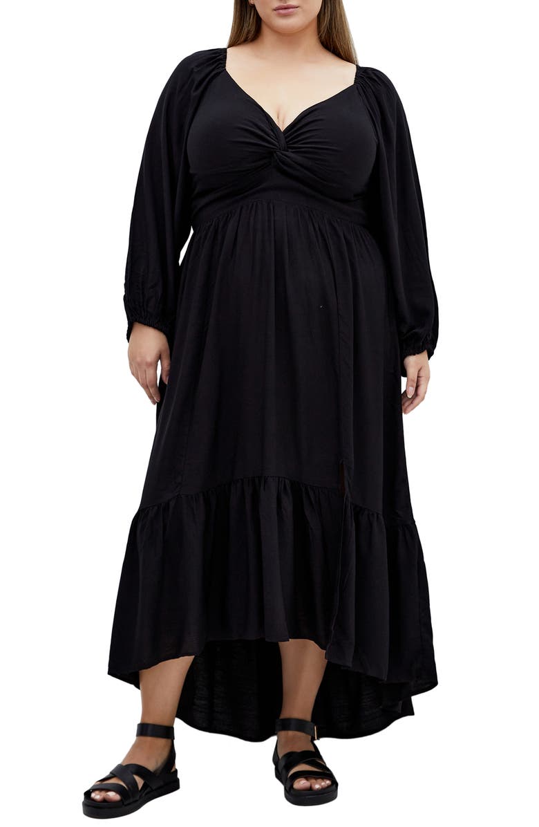 City Chic Gracie Long Sleeve Maxi Dress, Main, color, 
